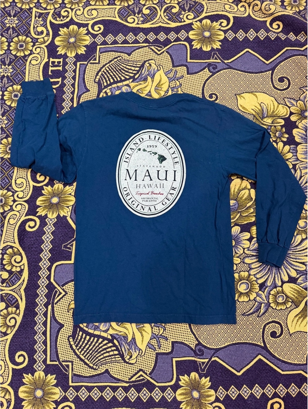 Maui Hawaii Island Lifestyle Long Sleeve T-Shirt Small